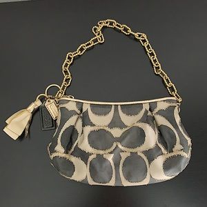 Coach Poppy Signature Chain Handbag Purse Clutch